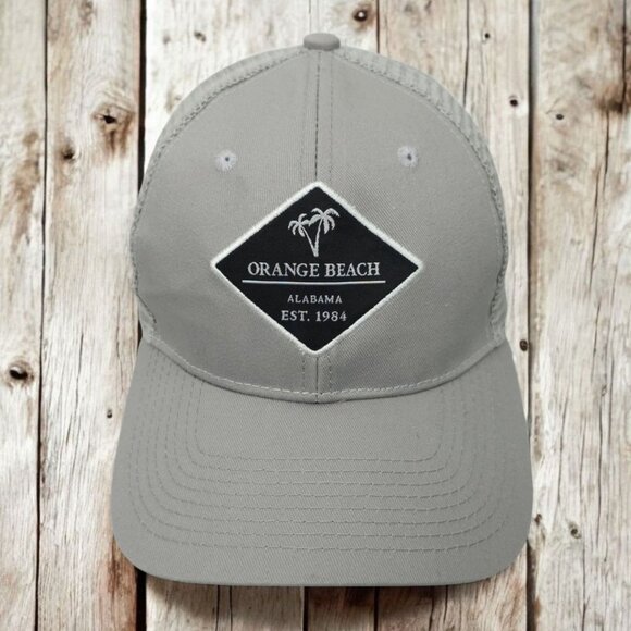 Orange Beach Alabama Logo Patch Mesh Strapback Cap Trucker Baseball Tourist Hat - Picture 1 of 14